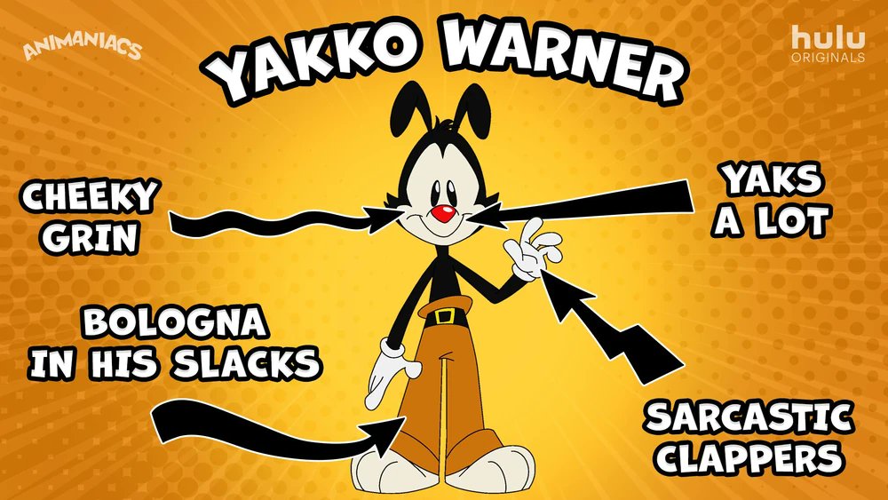 1st Warner Bros. Character of the Day is: Yakko Warner from Animaniacs (2020 series) #WarneroftheDay #Animaniacs #WarnerBros #AmblinEntertainment