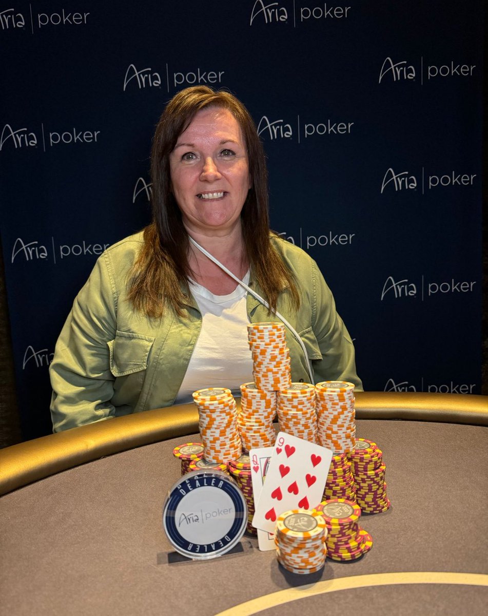 Our $160 NLH Tournament on Sunday, April 28th resulted in a chop declaring Wilma Kelly (United Kingdom 🇬🇧) the winner! For her efforts, Wilma took home $1,125 from the near $5K prize pool! Congrats!