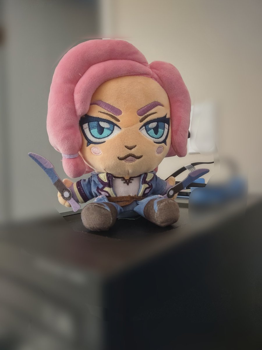 Maeve Plushie has arrived, and on top of my computer tower she will sit, staring at and judging me as I play games