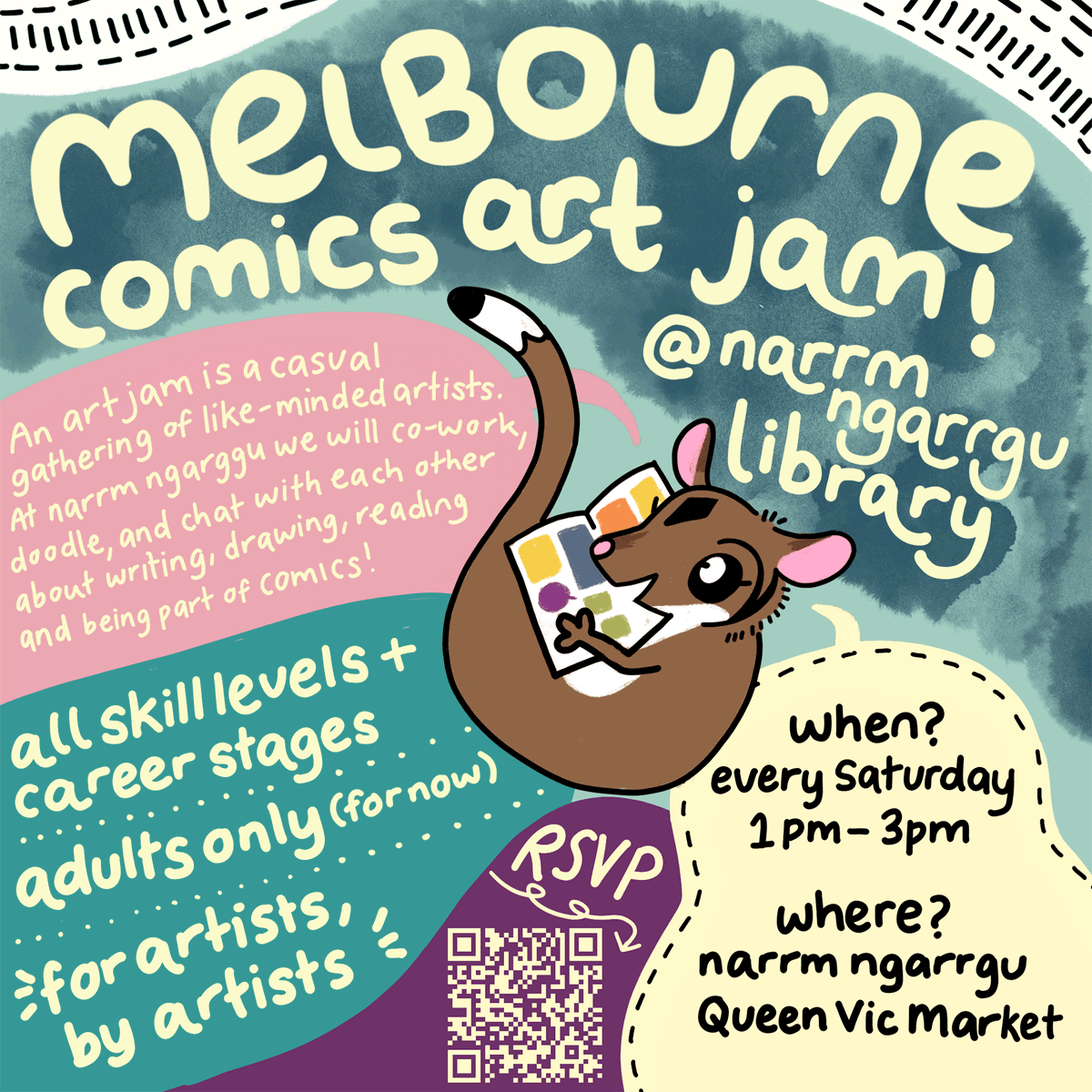 The next Melbourne Comics Art Jam is May 4! reimenayee.com/melbourne-comi…