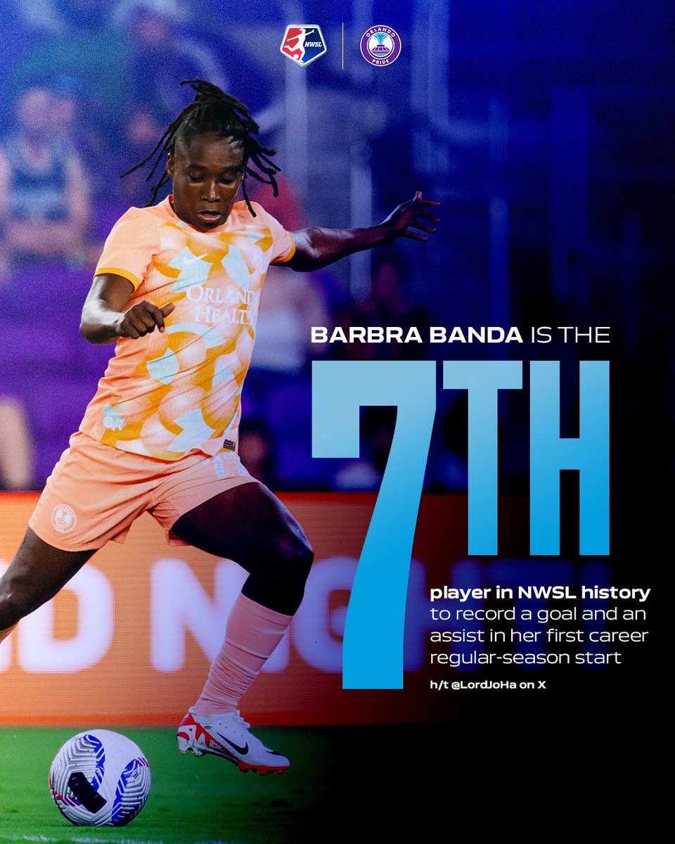 She Came, She Saw, and She is on 🔥 Don’t miss Barbra Banda & @orlpride vs @TheNCCourage TOMORROW at 7pm/et on NWSL+