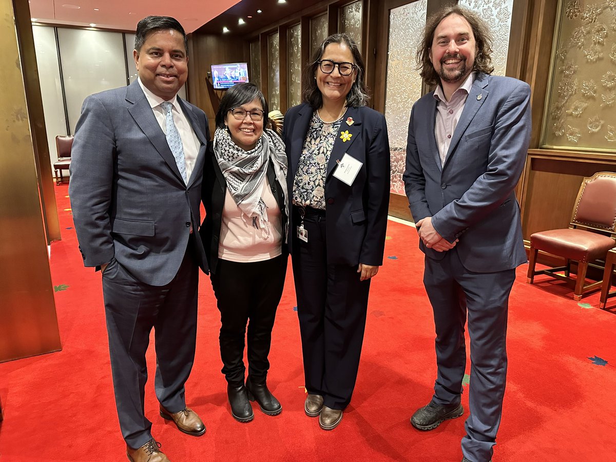 Such excitement to be at the senate this evening when Bill C-29 for the creation of the National Council for Reconciliation receiving royal assent. @gary_srp Senator Michelle Audette, @seblemire