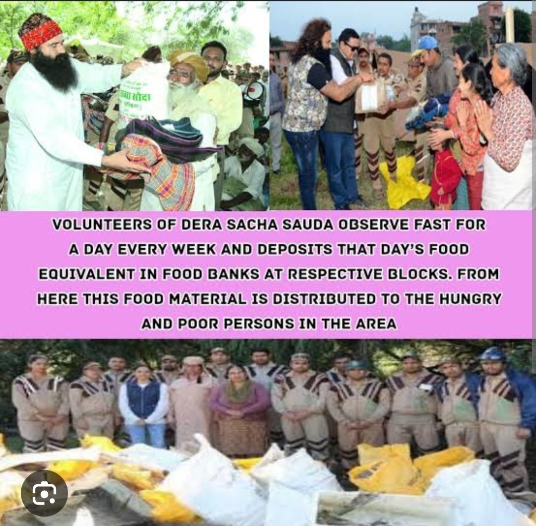 Income inequality persists globally. Dera Sacha Sauda followers, led by Ram Rahim, aid through the 'Food Bank' initiative. Weekly fasting promotes health, and sharing meals shows true humanity. #FastForHumanity