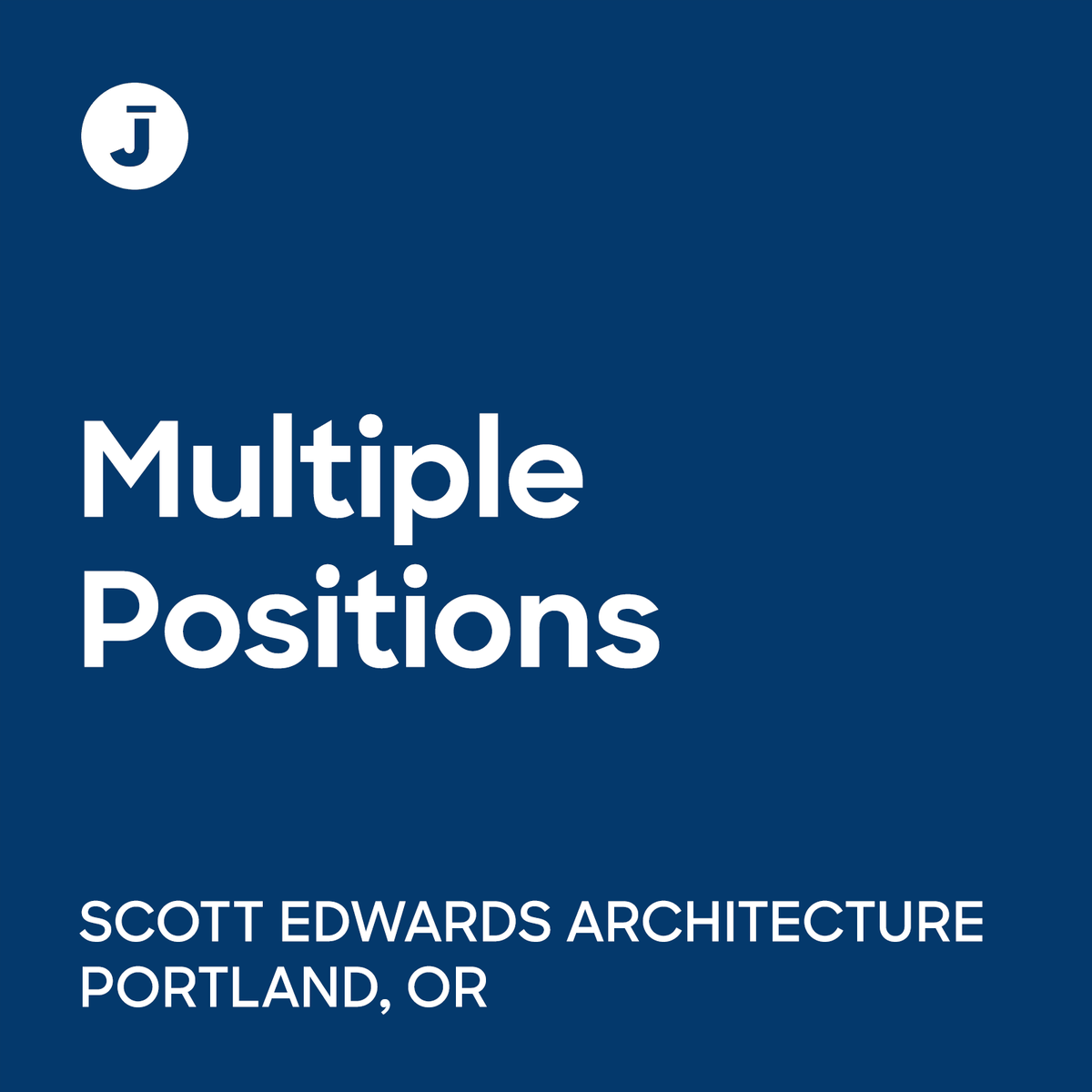 Today's Employer of the Day is Scott Edwards Architecture. They're currently hiring Project Architects and Project Managers in Portland, Oregon.

arcnct.co/3w6hZ0Z

#ArchinectJobs #ArchinectEOTD #ArchitectureJobs #PortlandJobs #PDXJobs