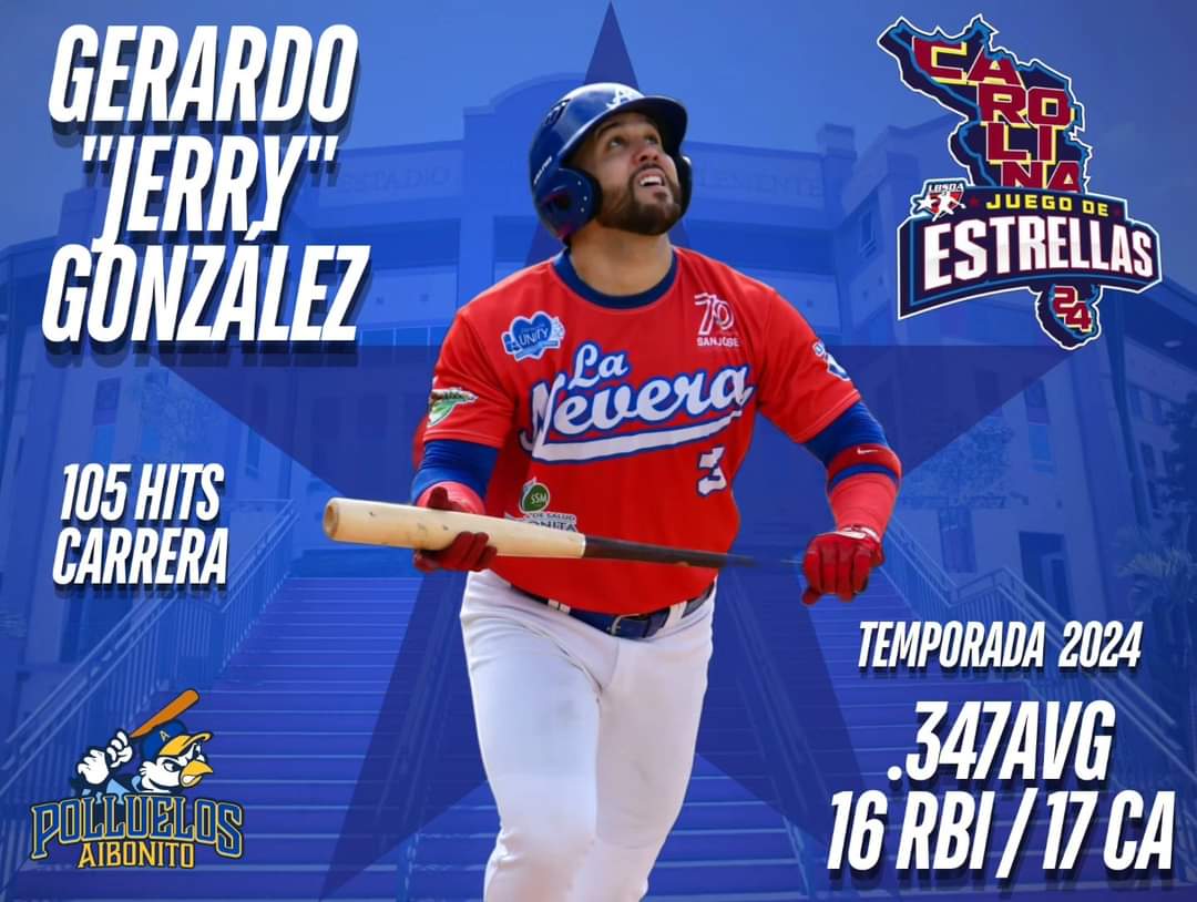 ⭐️⚾️🐔 ✍️ Destacamos al jugador Gerardo 'Jerry' González,  que la pasada semana llegó a los 100 hits de su carrera. 'Jerry',  lleva en la @BeisbolDobleA  5 años, todos con los Polluelos de Aibonito. 
El aiboniteño fue escogido para el #JuegodeEstrellas2024 y es su primera vez.