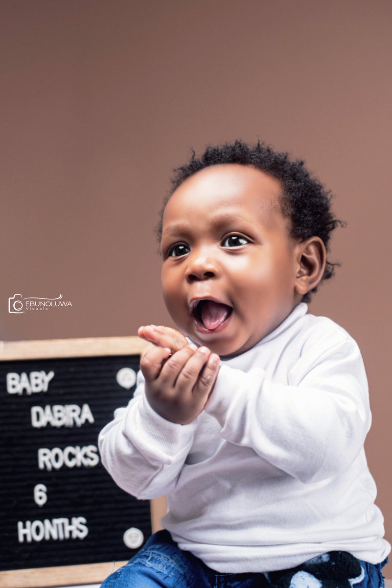 Half a year of cuteness overload! 👼🏿❤️👑
Ebunoluwa visuals 📷🕊️

#babylove 
#preciousmoments❤️