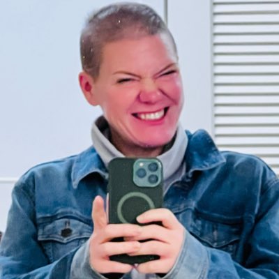 My hair is growing. The bald is filling in; I’m filling up.

My stead is fast, even if my legs aren’t.

I laugh for those more scared than I am.

I teach techniques I’ve learned as a nurse educator so other patients feel better.

This isn’t a #NewProfilePic, it’s a stronger me.