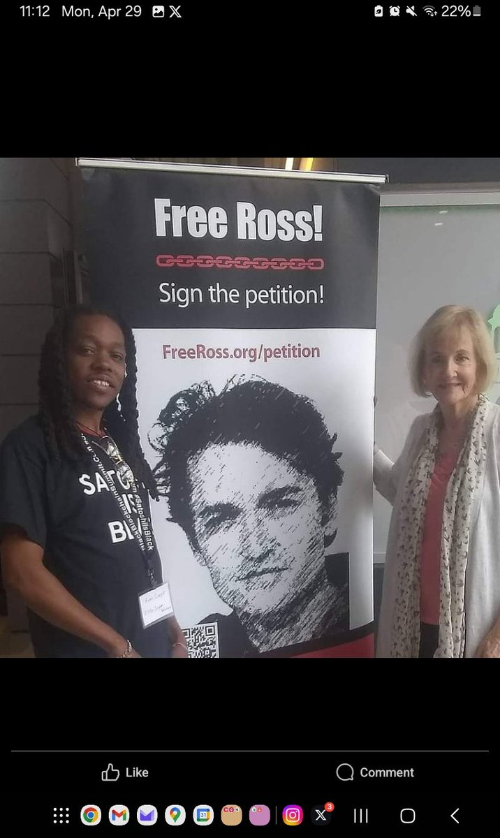 Sign the petition today... This is me with Ross' mom back in 2018... freeross.org/petition LIKE/REPOST