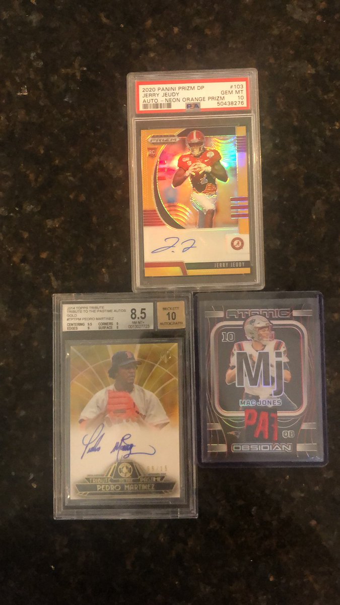 @TJCardCollector Jeudy orange /99 $40 Pedro gold /15 $120 Mac atomic /8 $40 All shipped bmwt take all 3 for $175