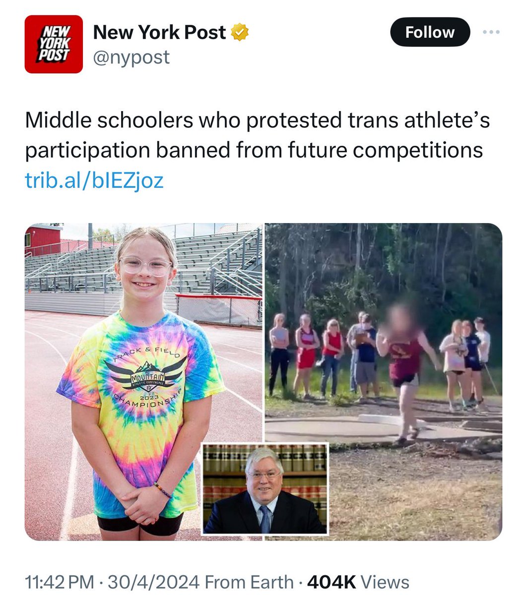 We must have crossed in to a parallel universe that is run by stupid, evil, woke people that were bullied as children… #sport #thatsamanbaby #shitshow #genderpretenders