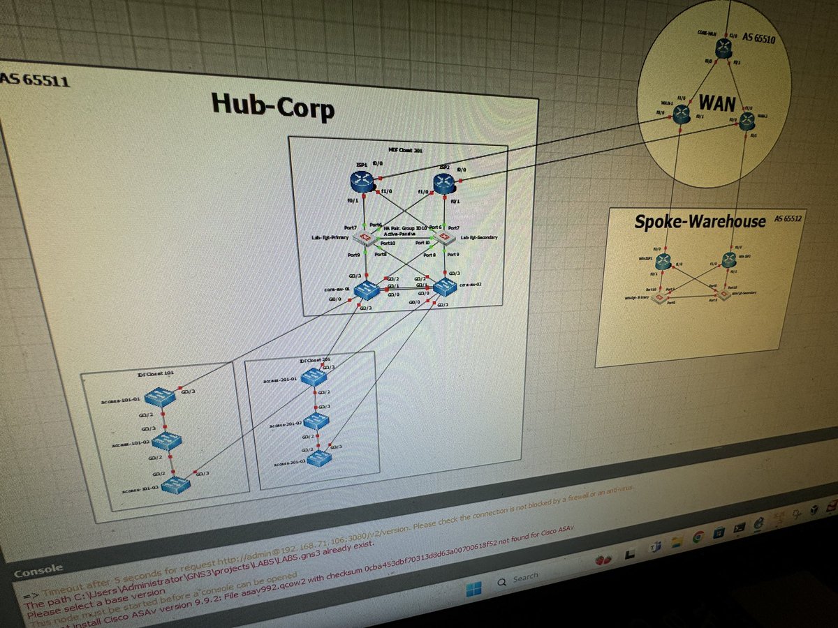 This how I do my labs lol. I have a Fortigate HA cluster lesson, and I already have a lab built out in GNS3. This lesson goes through the GUI, but in order for me to get to that gui, I need to be able to access the Fortigates in this topology over https. lol but I can’t because