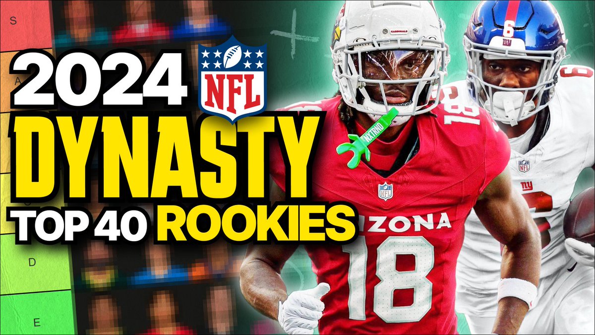 Top 40 rookie rankings for your dynasty fantasy football drafts go and get you a star 🌟💫 youtu.be/-9qxZXKZ5hA