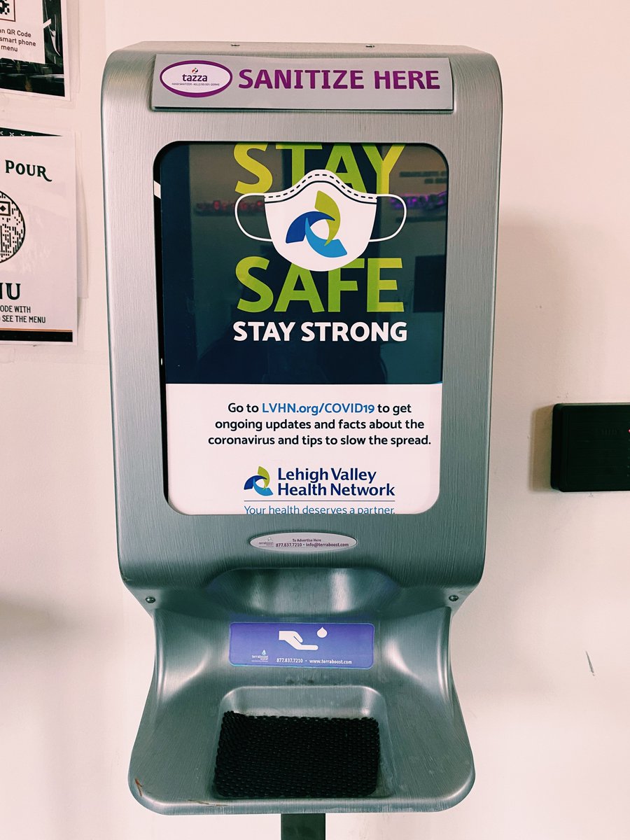 Our friends at @LVHN want to remind you to make sure you're staying safe and sanitizing when visiting the ArtsQuest Center at SteelStacks!