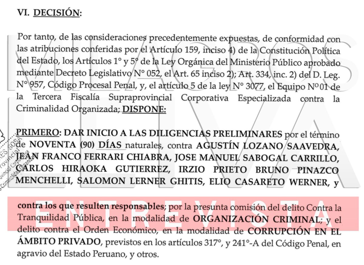 ¿Por qué la Fiscalía inició diligencias preliminares contra Agustín Lozano?