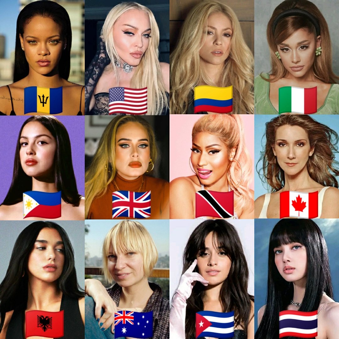 Most popular female artists from each country Worldwide 🌍:

c/o @NoahFentys ❤ ty! 

Me 🗯:
' #LISA is the Thailand's pride 🇹🇭 in terms of Music etc. 🙌🏻 '

#리사 #LALISA #BLACKPINK #Kpop #LLOUD #WeAreLloud #RCAxLLOUD #RCA