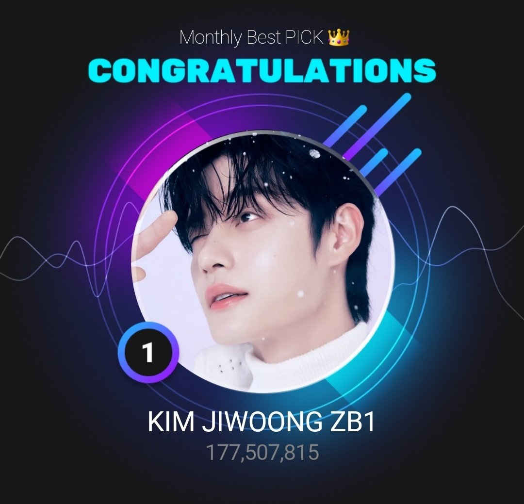 Our diamond boy jiwoongie sets the record as the 1st and ONLY 5th gen idol to enter the Upick Monthly Best Pick HALL OF FAME after he won the April Monthly best pick with 177.5M jams!We all know how big of an army he is he must so happy being next to his idols🥺CONGRATULATIONS!🦋