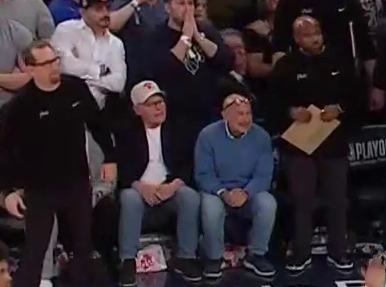 At some point during the basketball game David Zaslav turned his grey Knicks cap backwards. With about 1:30 left in regulation he returned it to its original orientation. We'll see what he does in OT