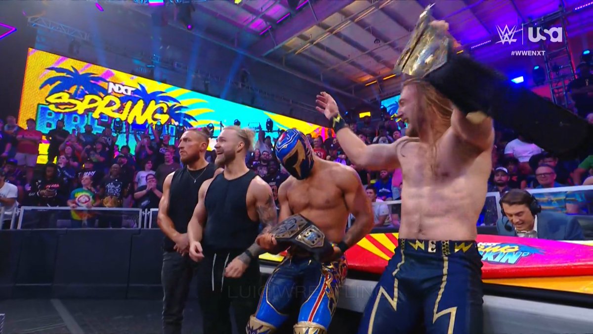 Pues no. Axiom y Nathan Frazer no van a ser unos campeones de transición. Pocos en NXT consiguen lo que ellos logran en el ring. #WWENXT #NXTSpringBreakin