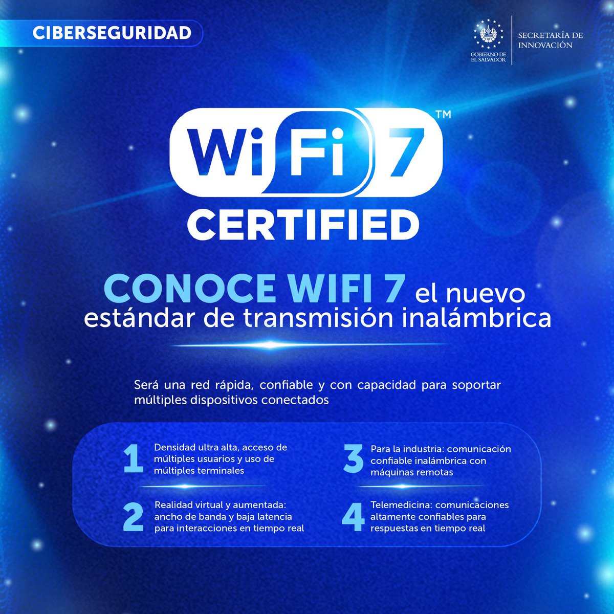 #Ciberseguridad | Descubre WiFi 7, el futuro de la transmisión inalámbrica 🌐 Veloz, confiable y diseñado para manejar múltiples dispositivos simultáneamente; perfecto para realidad virtual, industria y telemedicina 🕹️🏭🩺