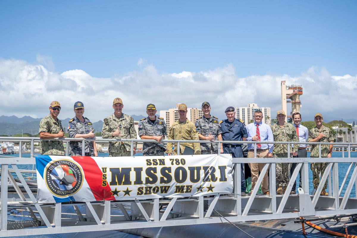 Royal Australian Navy Commodore Fiona McNaught, Royal Australian Navy AUKUS Phase 1 “SG” lead, toured USS Missouri (SSN 780) on Joint Base Pearl Harbor-Hickam, April 25, 2024. Missouri performs a full spectrum of operations, including anti-submarine and anti-surface warfare.