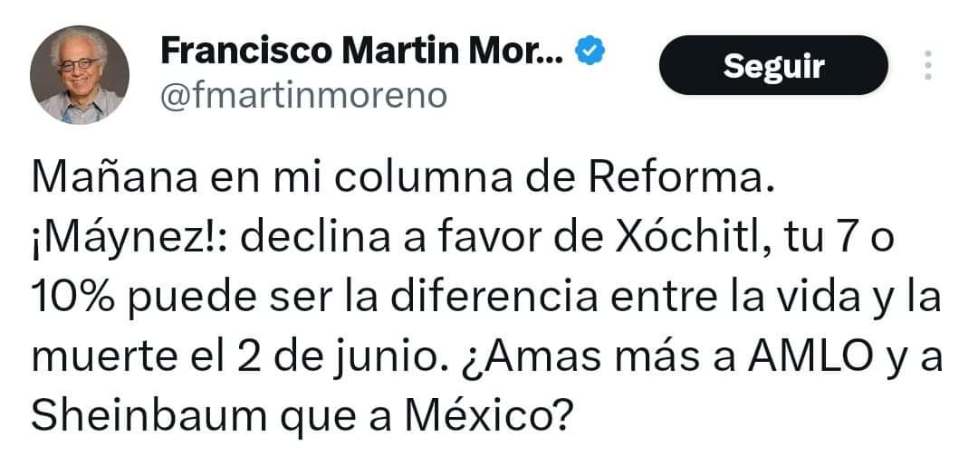 ¿Quién enseñó a sumar a @fmartinmoreno? ¿Peña Nieto? El 10% de MC no haría que #LaCandidataDelPRIAN supere a @Claudiashein