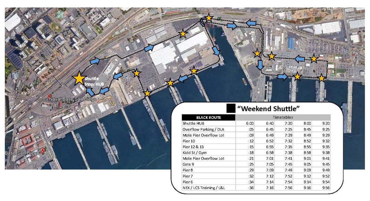A new shuttle route starts this Saturday to help our Sailors during weekend duty section turnover. Check out the web link to see parking areas near the shuttle stops. cnrsw.cnic.navy.mil/Installations/… #nbsd #navalbasesandiego