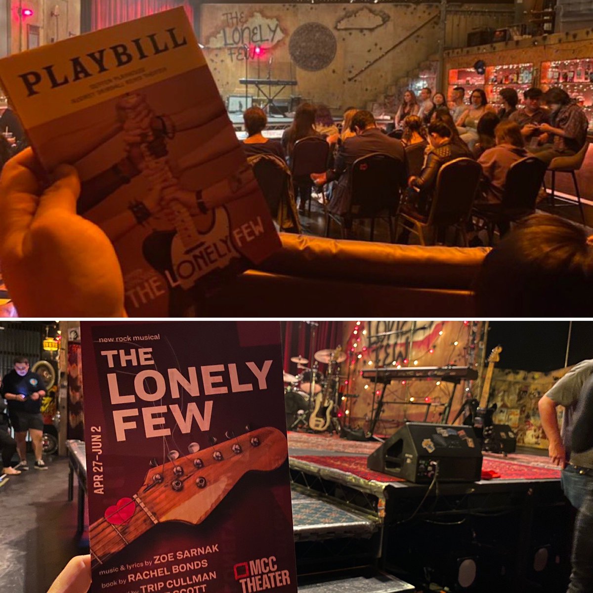 Always grateful for the opportunity to watch as a new Musical develops. 

The Lonely Few has changed quite a bit from its move between the @GeffenPlayhouse in LA and @mcctheater in New York. The new streamline version is a great time, this show has a bright future.