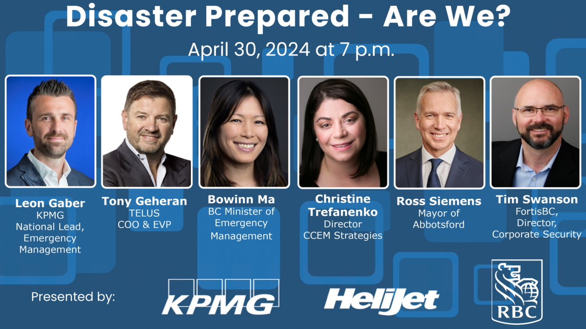 Our conversation about disaster preparedness begins in 15 minutes. Hope you are settling in to join us! 

Watch: conversationslive.ca/watch
Ask questions: slido.com code: Conversations