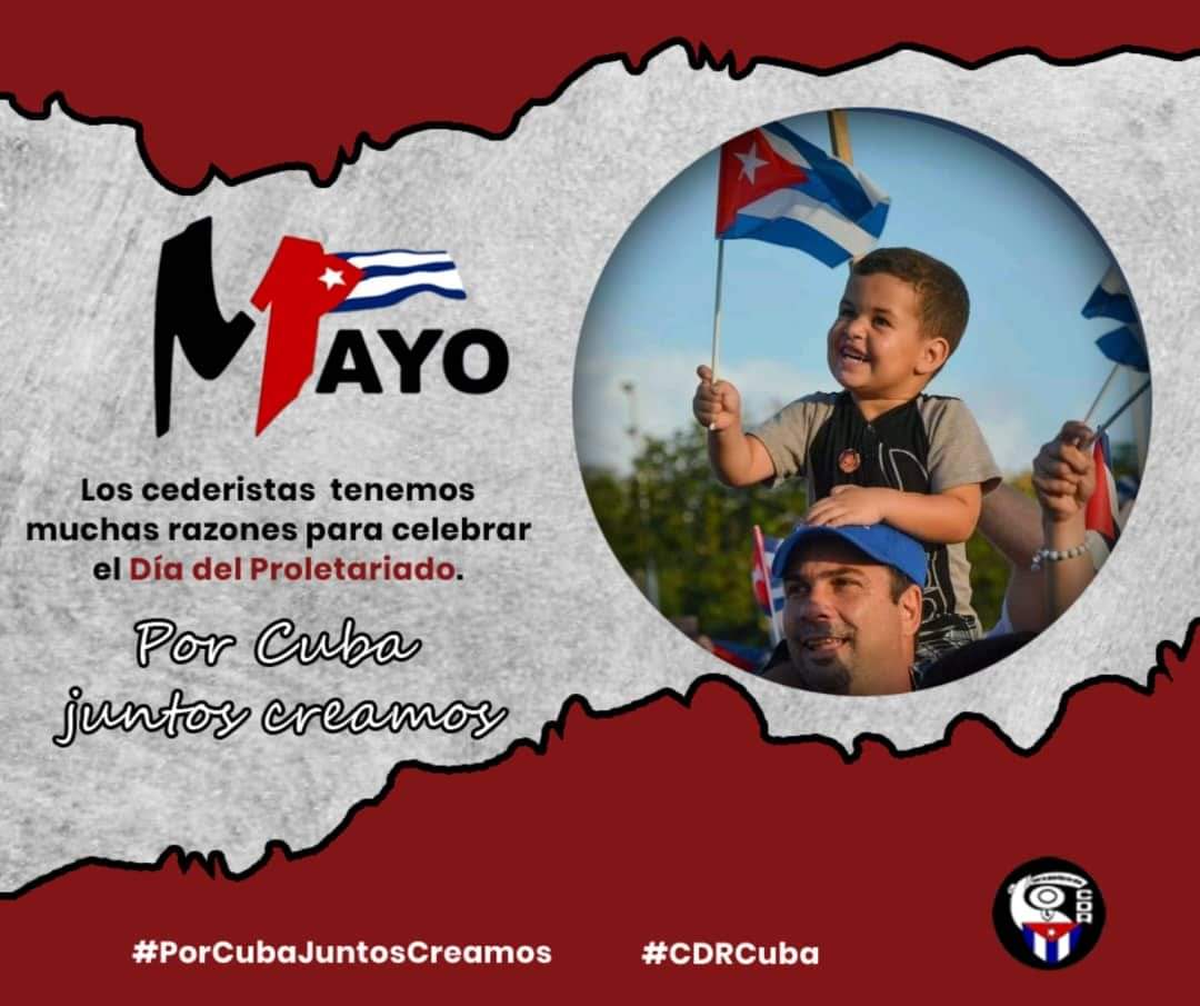 🇨🇺Solo horas nos separan de la FIESTA DEL PROLETARIADO y sobran razones para festejar. 
@cubacooperaven
#PorCubaJuntosCreamos #CDRCuba @PartidoPCC @LguCubacoopera @DrYusleivy