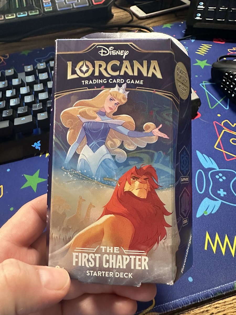 Because I am feeling nice tonight, we are going to give away a #Lorcana starter deck (after I open the booster) - LIVE NOW at twitch.tv/jackpattillo
