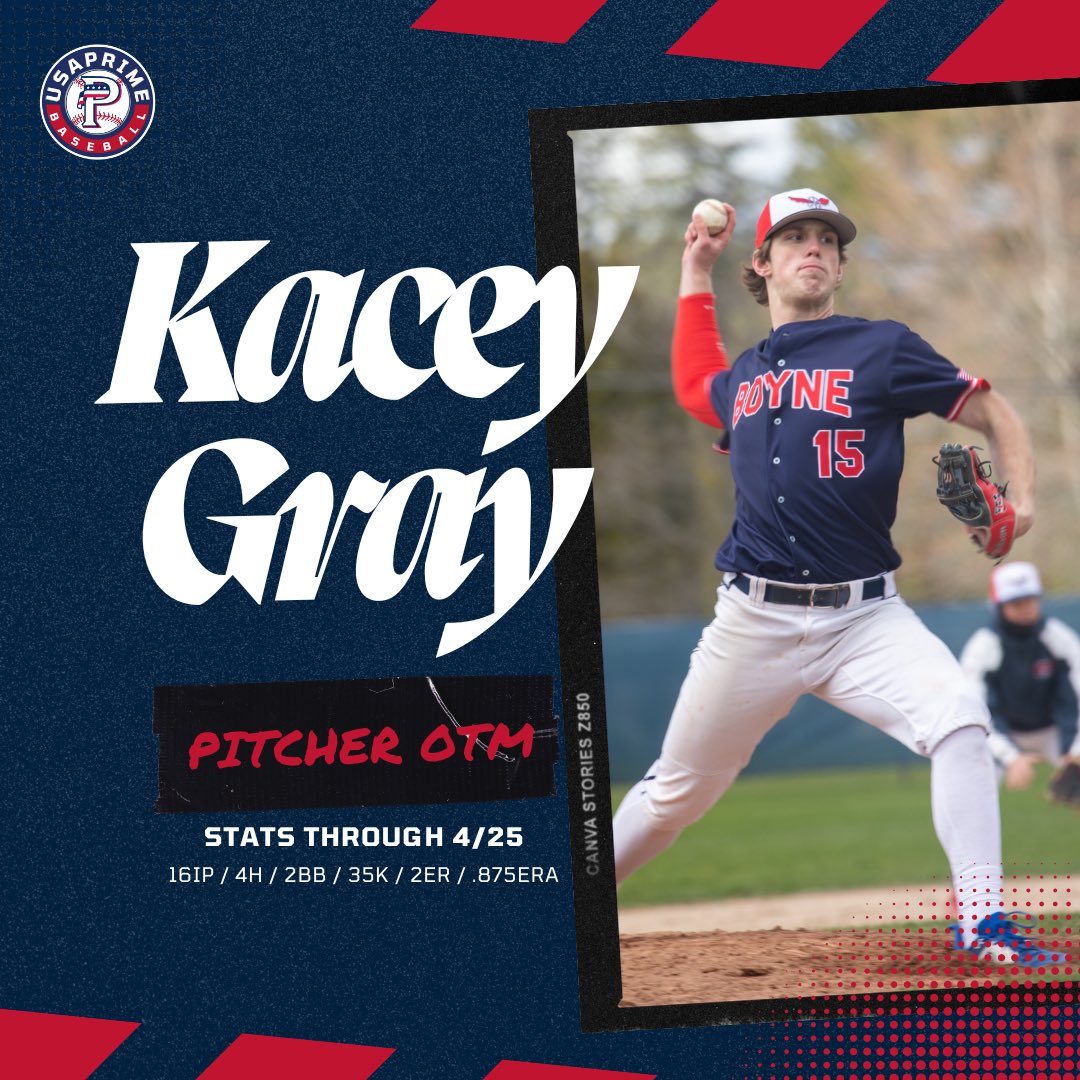 USA Prime Michigan Baseball & Softball (@usaprimemi) on Twitter photo ⭐️Player Spotlight⭐️
<a href="/aidanmiller2828/">Aidan Miller</a> & <a href="/Kaceygrayy/">Kacey Gray</a> locking up the Hitter/Pitcher OTM w/ their stellar starts to the ‘24 campaign!
#PrimeOnTop #PrimeDudes
Honorable mention in thread ⬇️ ⭐️Player Spotlight⭐️
<a href="/aidanmiller2828/">Aidan Miller</a> & <a href="/Kaceygrayy/">Kacey Gray</a> locking up the Hitter/Pitcher OTM w/ their stellar starts to the ‘24 campaign!
#PrimeOnTop #PrimeDudes
Honorable mention in thread ⬇️
