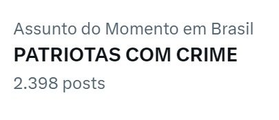 @p_rousseff A nossa militância de esquerda está em outro nível. Já estamos no assunto do momento há algumas horas.