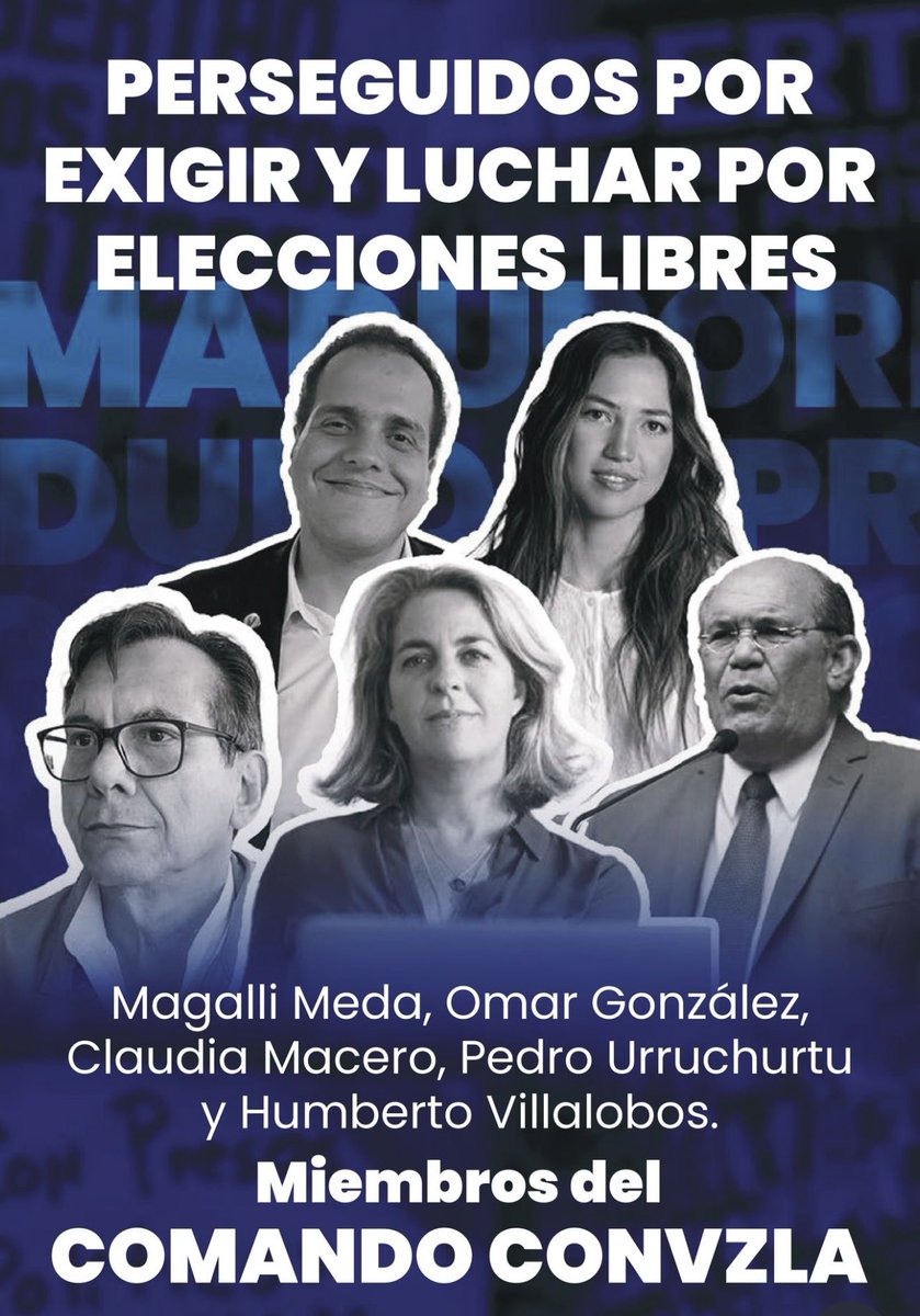 Este régimen castiga a quien se resiste a aceptar su barbarie y mediocridad. En el pensamiento d mis 5 compañeros, P Urruchurtu, C Macero, H Villalobos, M Meda y O González, no solo se anida ese espíritu sino la inteligencia. Por eso ellos son hoy perseguidos políticos…