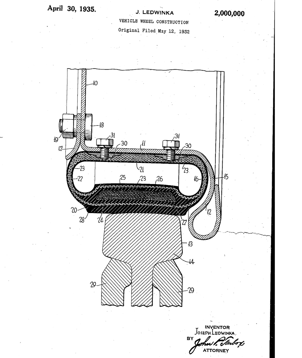 There's no limit to the number of big ideas & unique inventions possible 💡 On this day in 1935, Joseph Ledwinka received patent #2,000,000 for vehicle wheel construction — marking a milestone in automotive innovation 🚗 #PatentsMatter #PatentHistory