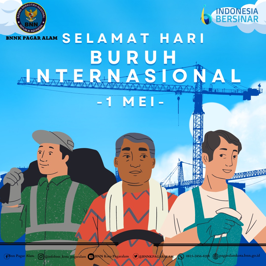 Selamat Hari Buruh! Semoga kita selalu ingat bahwa keadilan dan kesejahteraan sebagai pekerja harus terus diperjuangkan #indonesiabersinar #indonesiabisa #indonesiadrugfree #pagaralambersihnarkona