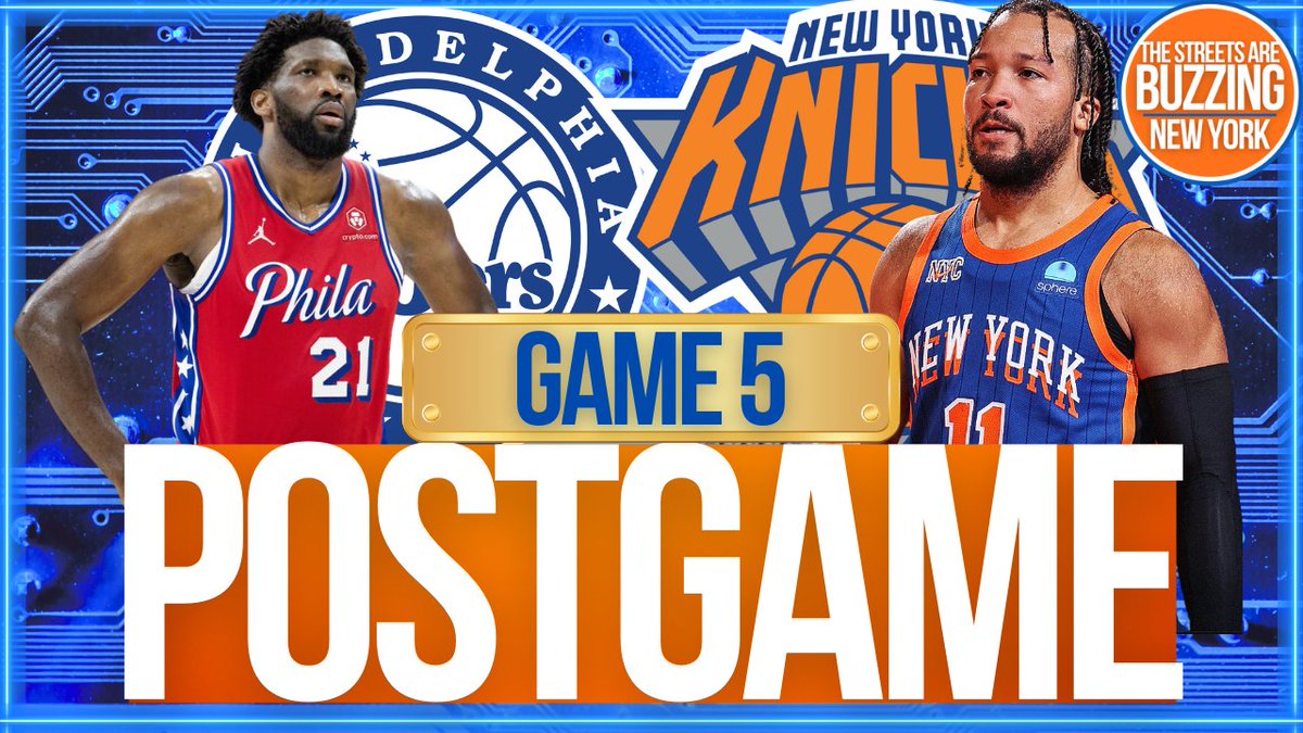 🚨 LIVE POSTGAME🔵🟠 📺 youtube.com/live/o13vgaEr0… GAME 5 New York Knicks vs Philadelphia 76ers #NBAPlayoffs #Knicks #Sixers