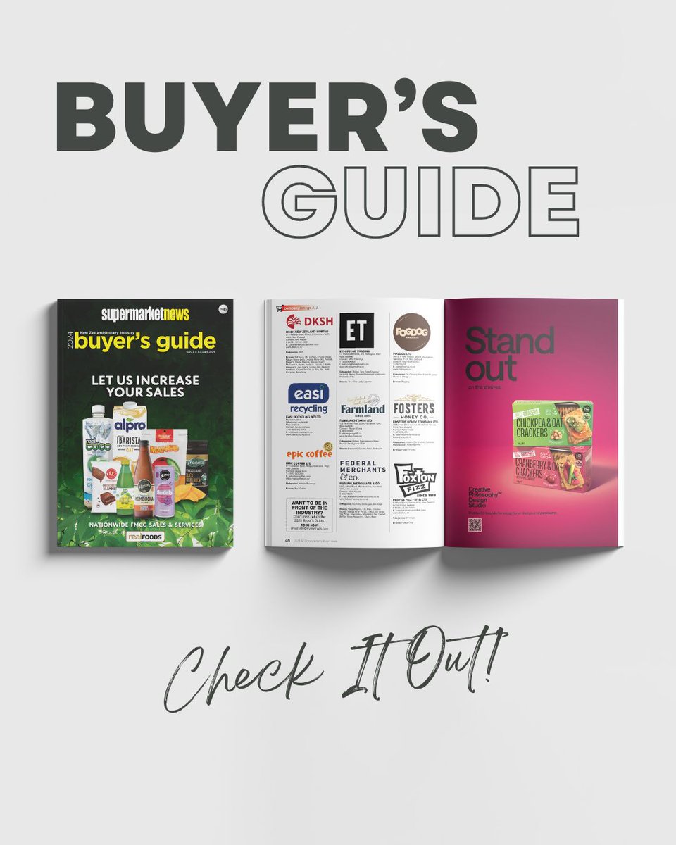 Your compass to industry excellence – Our Buyer's Guide is your strategic partner!

Check it out below! 🔗

supermarketnews.co.nz/read-online/bu…

#buyersguide #trends #innovations #forecasting #FMCG #Grocery #Supermarkets #NZSupermarkets #SupermarketsNZ #NZGrocery #GroceryIndustry