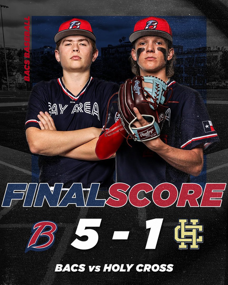 BacsBaseball's tweet photo. 🚨🚨Broncos Win🚨🚨
Broncos 5 🆚 Holy Cross 1
Broncos advance to next weeks Regional Final vs Austin Brentwood Tues May 7th at 7:00 PM in Weimer!
#BACSBaseball https://t.co/lsherW5CSD