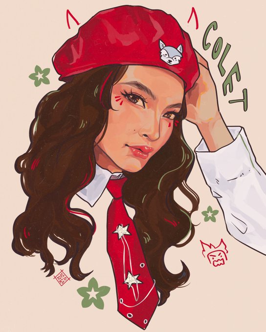 「collared shirt hand on headwear」 illustration images(Latest)