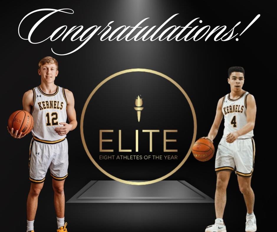 Kernel Boys Basketball (@kernelbb) on Twitter photo Congratulations to <a href="/GavinSoukup12/">Gavin Soukup</a> and <a href="/Markus_Talley1/">Markus Talley</a> on being selected as KORN News Radio Elite Eight Male Athletes of the year!
This award recognizes Junior and Senior athletes in the Mitchell area who have proven athletic, academic, and community involvement excellence. Congratulations to <a href="/GavinSoukup12/">Gavin Soukup</a> and <a href="/Markus_Talley1/">Markus Talley</a> on being selected as KORN News Radio Elite Eight Male Athletes of the year!
This award recognizes Junior and Senior athletes in the Mitchell area who have proven athletic, academic, and community involvement excellence.