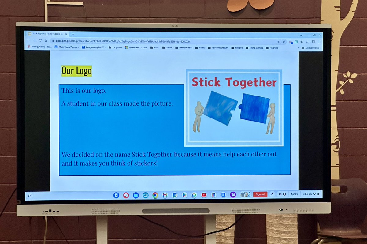 The Grade 3/4s @StGeorgeOCSB did an awesome job pitching their new business “Stick Together” yesterday to @MrsShannon7, @KimLacelle2 and @NedaBernabo. Now we prepare for take off! @RichardWOttawa
#ocsbSEP #ocsbDL