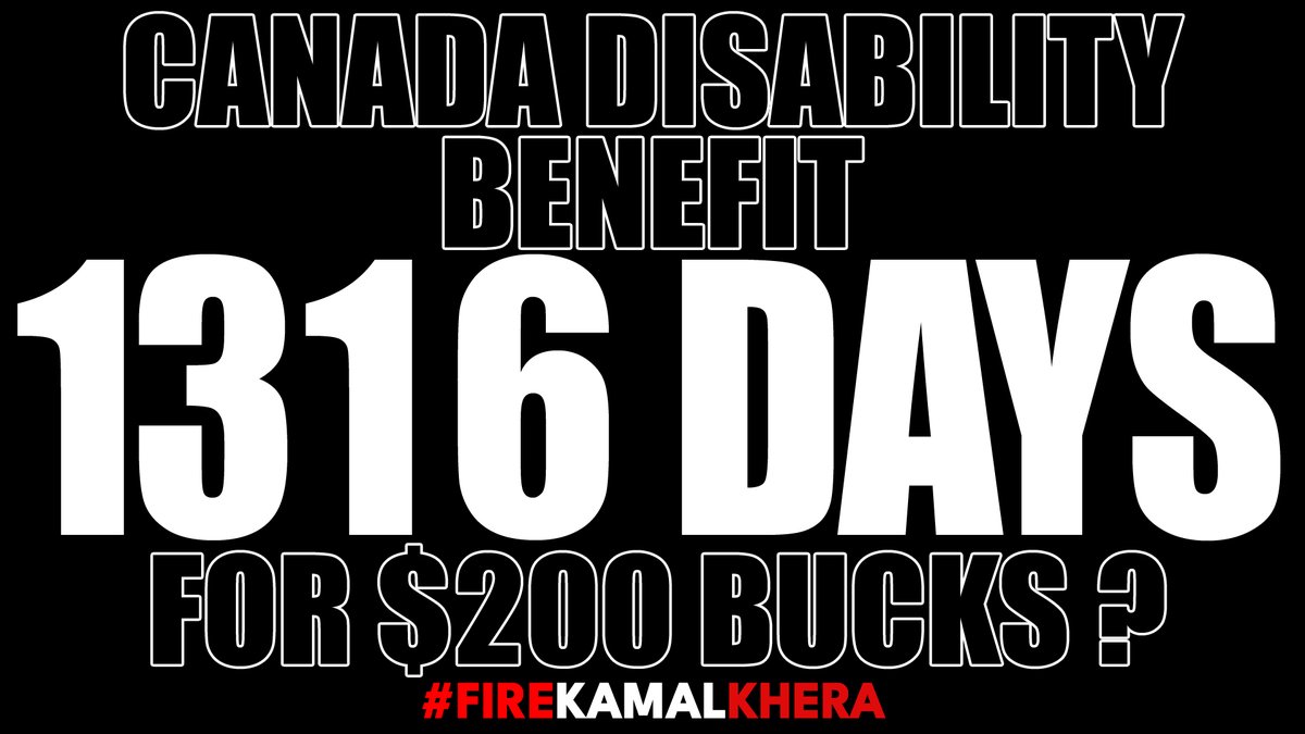 Dear Justin Trudeau (@JustinTrudeau), It has been 1316 full days since you promised the #CanadaDisabilityBenefit to #Disabled #Canadians in poverty. Kamal said the buck stops with her ? ..she needs to be stopped. #FireKamalKhera #FixTheCDB (@cafreeland @CTVNews @R_Boissonnault)