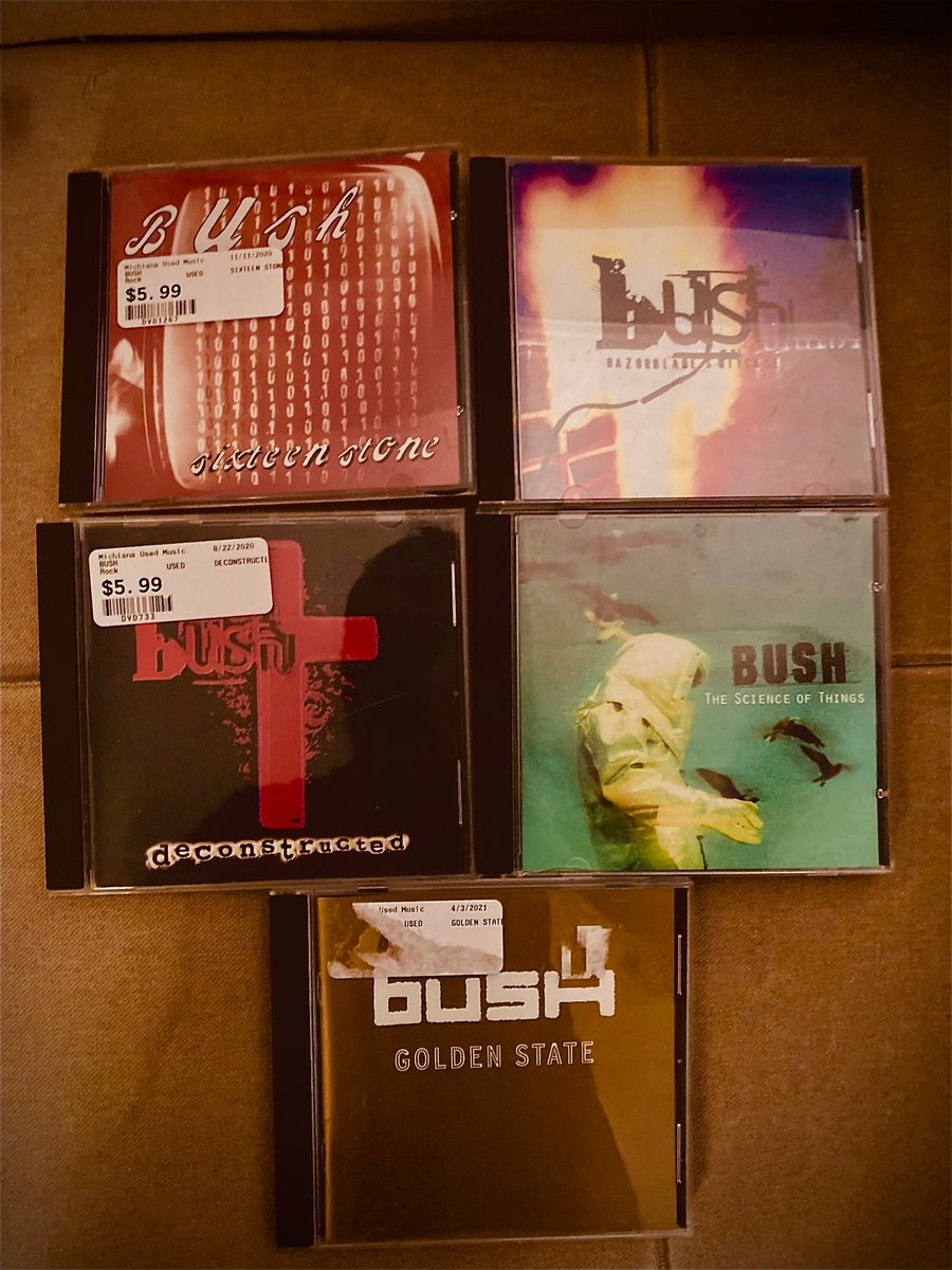 Underrated discog. of the 90s. #BushBand a brilliant, covert Pop band, applied Grunge/Noise Rock aesthetics to maximum effect. Their ‘99 album ‘TSOT’s’ electronic post-rock is better than Radiohead’s ‘KidA’ imo #grunge #postrock #electronicrock #bush #90sRock