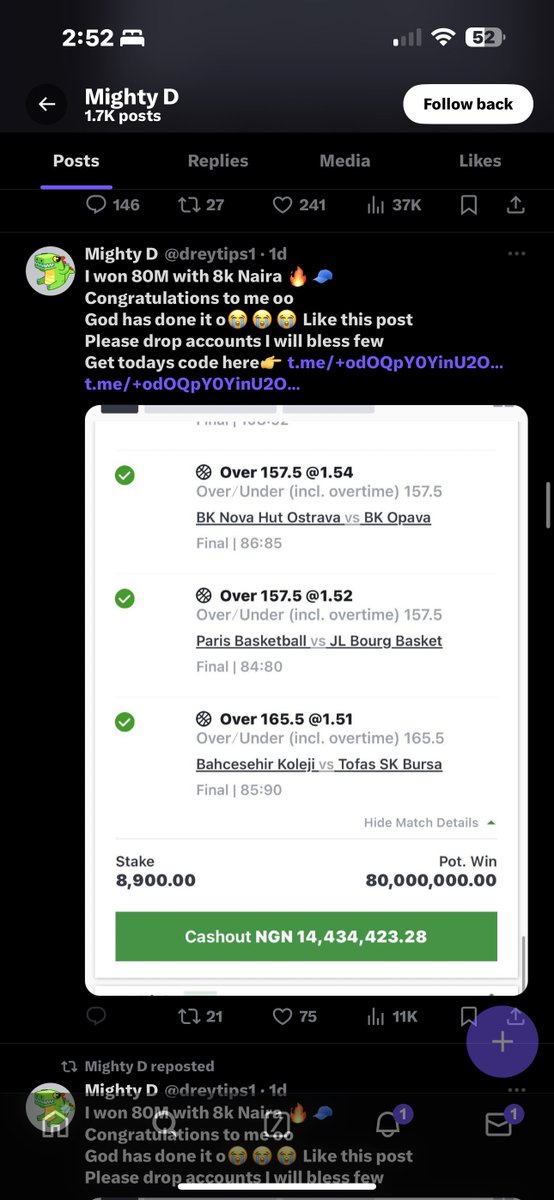 See @dreytips1 why are you deceiving people with my tickets? Repent stop this nonsense please 🔞🔞🔞 $SKR