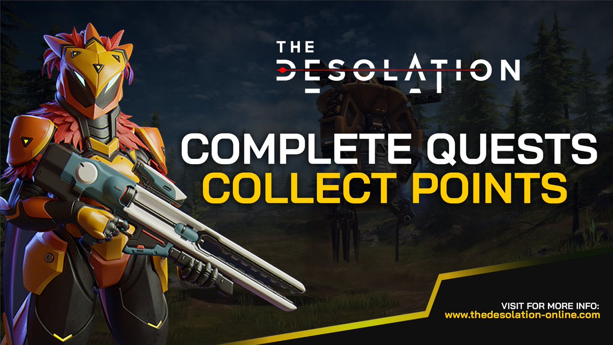 Mercenaries! Have you completed your assigned quests? @Play_Desolation have recently introduced a new way to earn points and exchange them for tokens in the future! 🚀 Start completing your missions today! Learn more here: thedesolation-online.com/en/2024/04/30/…