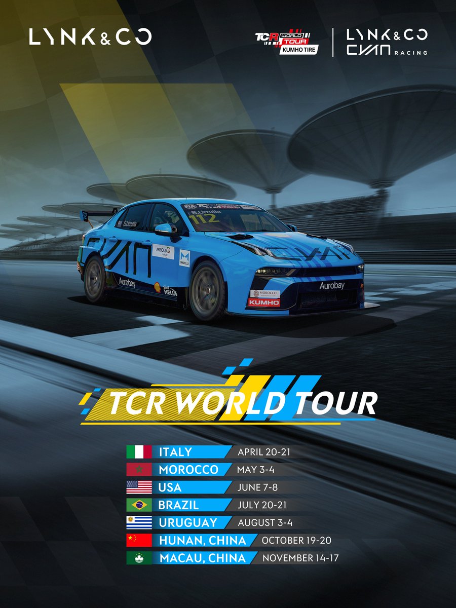 Unleash the power of performance with Lynk & Co in the 2024 #TCR racing series! 🚗💨 Follow us as we race for glory and push the limits on every circuit. #TCRSeries #LynkCoOfficial