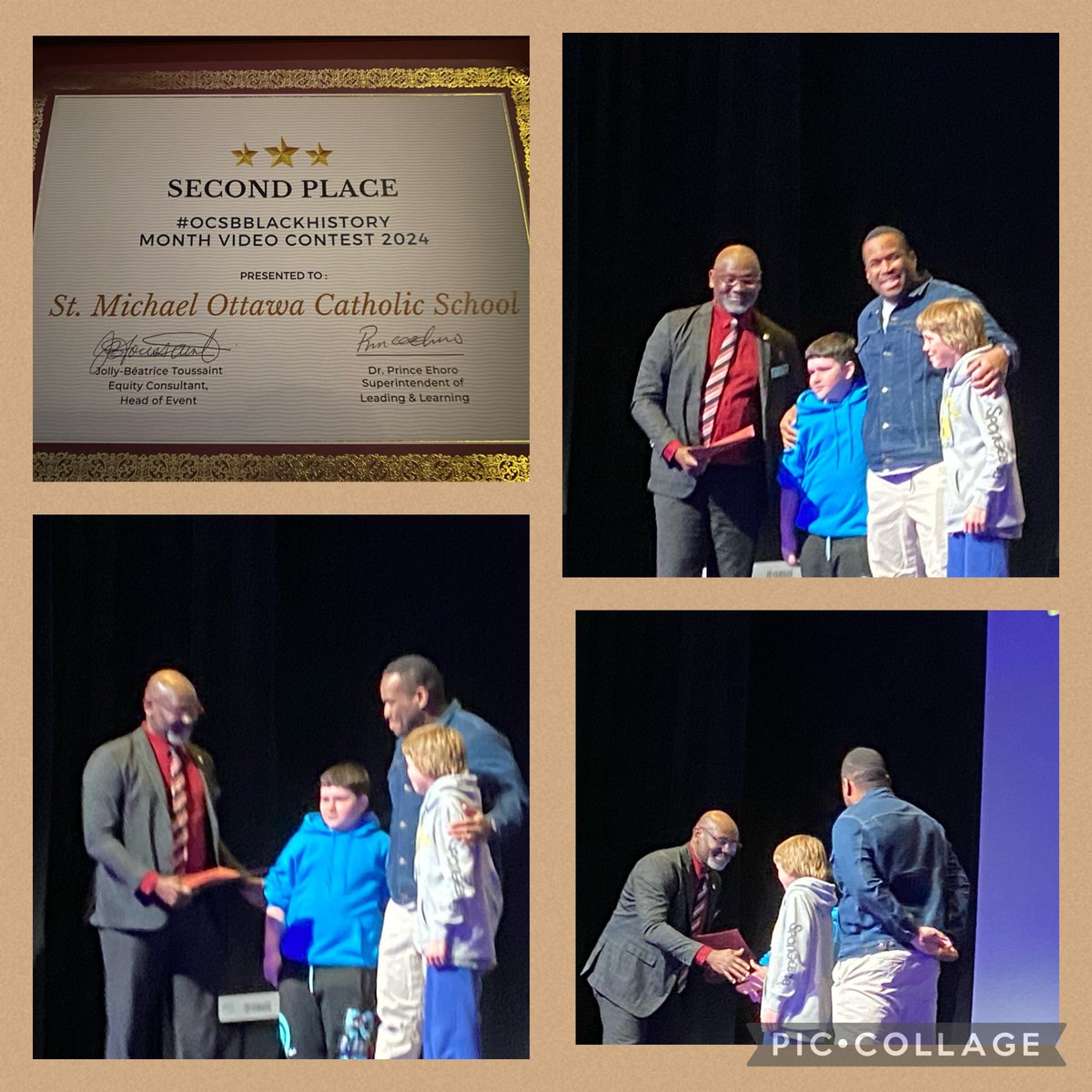 A huge shout out to <a href="/MsJMoore2/">Ms Moore</a> Wilson Kalu and the Gr6 class <a href="/StMichaelOCSB/">St. Michael School (Ottawa)</a> They took 2nd place in the #OCSBBLACKHISTORY Month Video Contest.  We are so proud of your hard work and commitment to making <a href="/OttCatholicSB/">Ottawa Catholic School Board</a> a place of excellence where we all see ourselves <a href="/MmeMicheline/">Mme Micheline</a>