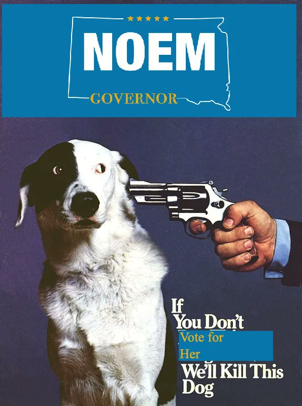 If this is how Noem treats animals who mildly inconvenience her, how would she deal with people from a position of national power? Let’s never find out.