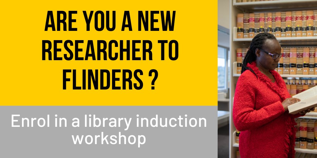 If you haven't been able to make it to one, we're running more library induction sessions for new researchers. Come along to learn about services for researchers and get started on updating your research profiles now that you're a researcher at Flinders! ienrol.flinders.edu.au/index.php/cour…