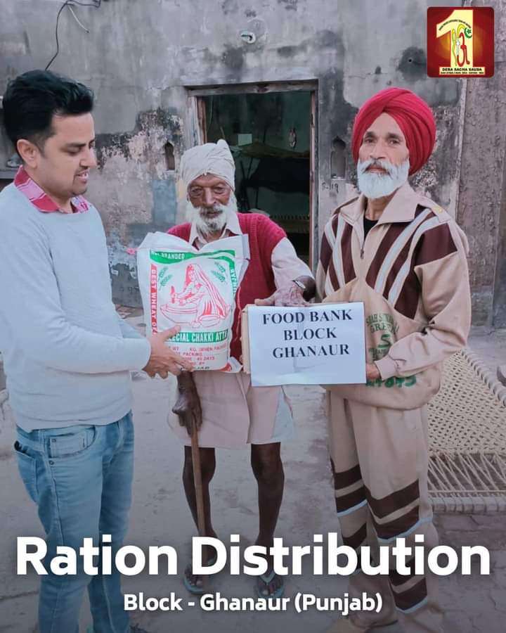 The saint understands the pain r suffering of everyone,hence,with the inspiration of Saint Ram Rahim Ji,the followers of Dera Sacha Sauda observe fast for one day in a week and deposit the food in the food bank from where monthly ration is provided to the needy. #FastForHumanity